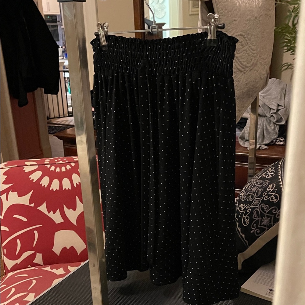 Joe Benbasset Black Skirt with White Dots